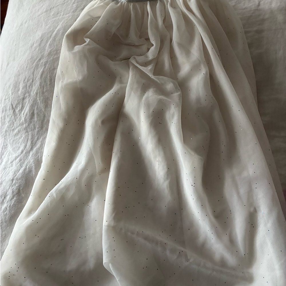 Cat & Jack Cream Tulle Skirt with Sparkle